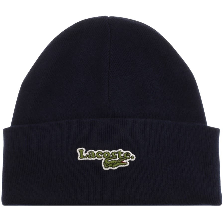 Alternative Image for ProductLacoste Logo Beanie Hat Navy1
